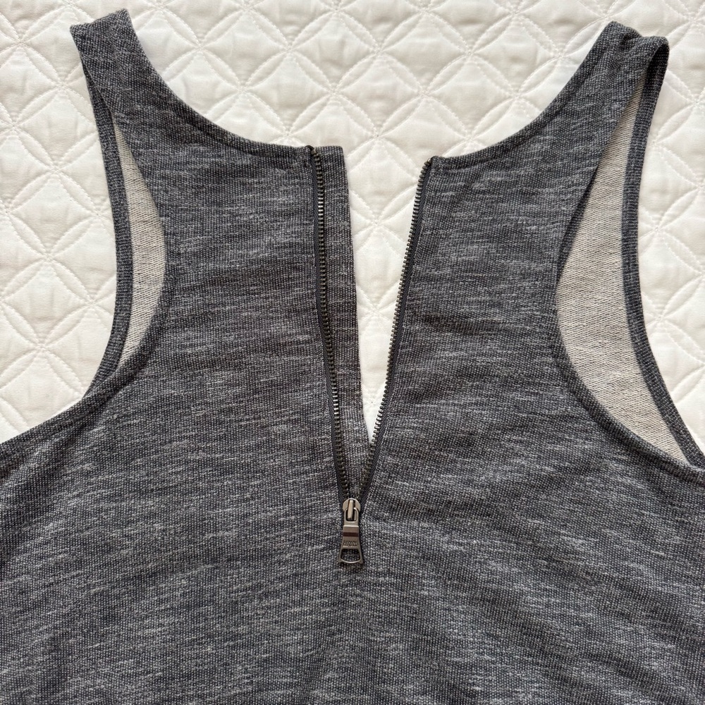 Banana Republic Gray Jersey Sleeveless Zip Back Jogger Jumpsuit One-Piece Size M - Picture 7 of 16